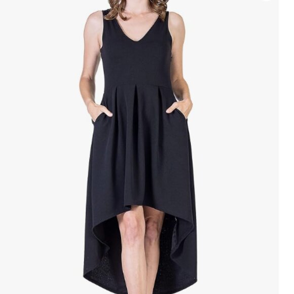 24seven Comfort Apparel Womens Sleeveless High Low Dress Size Small NWOT - Picture 4 of 11